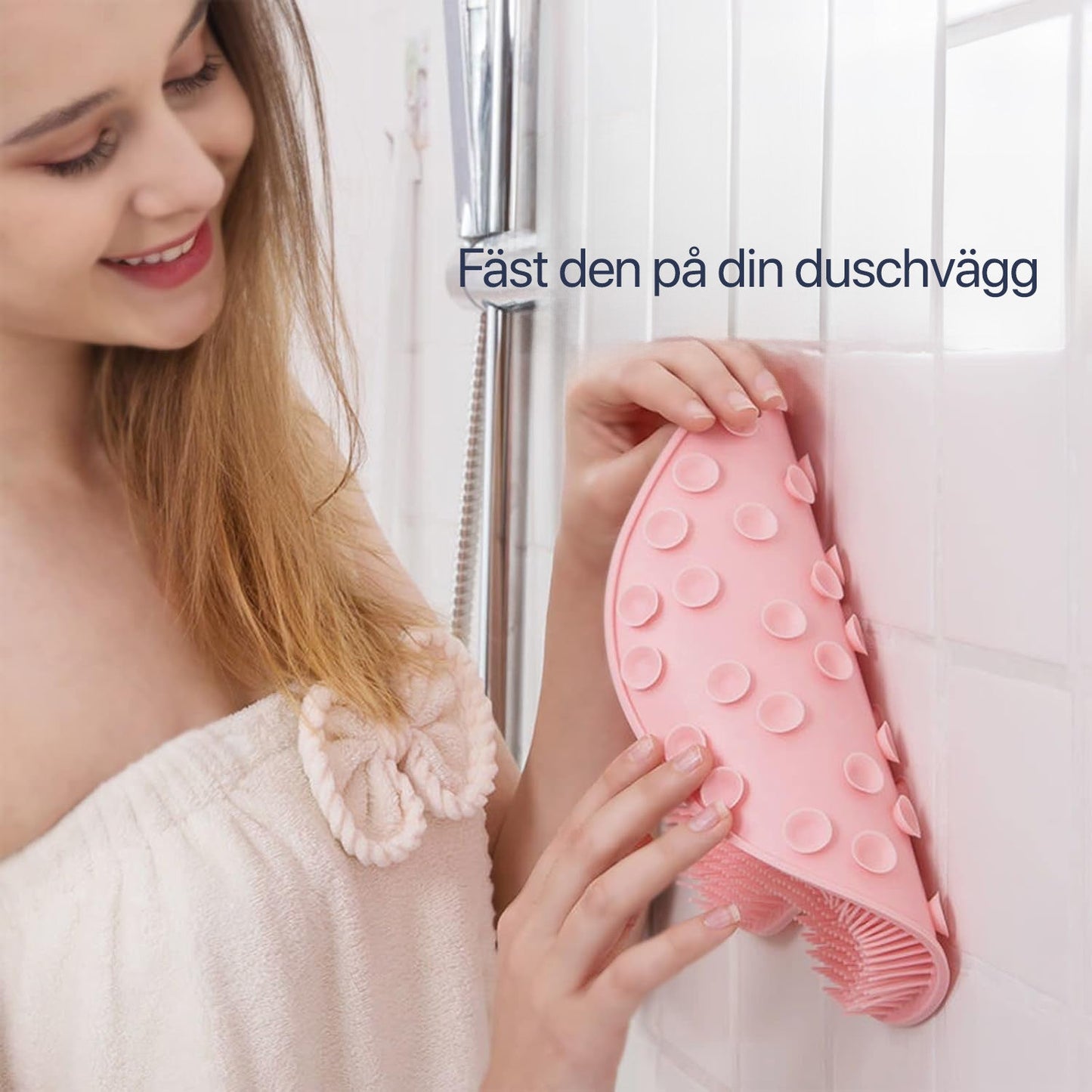 Skrubbmatta för fötter och kropp i duschen